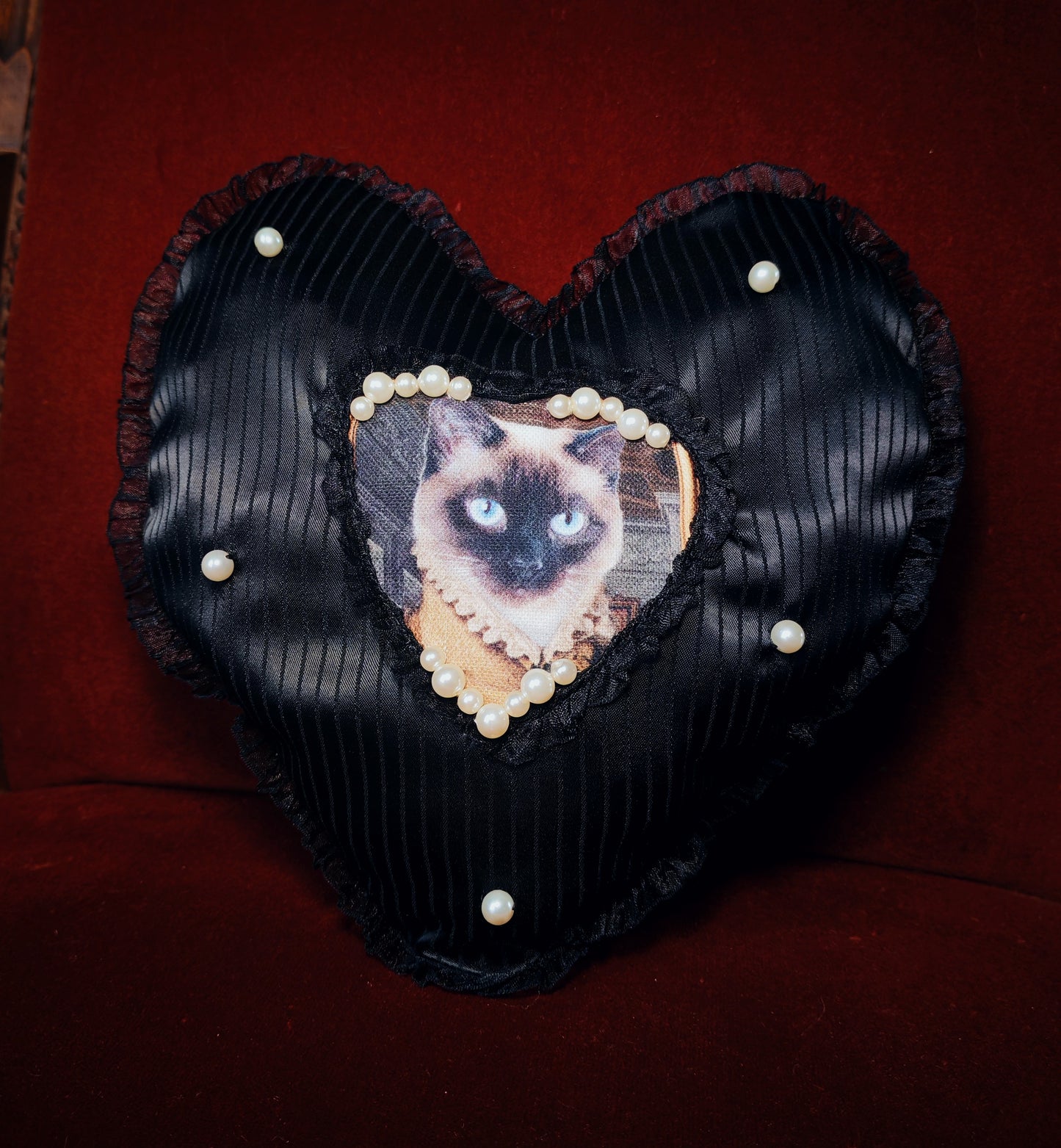 Coussin coeur (Mina) "Purr Amor"
