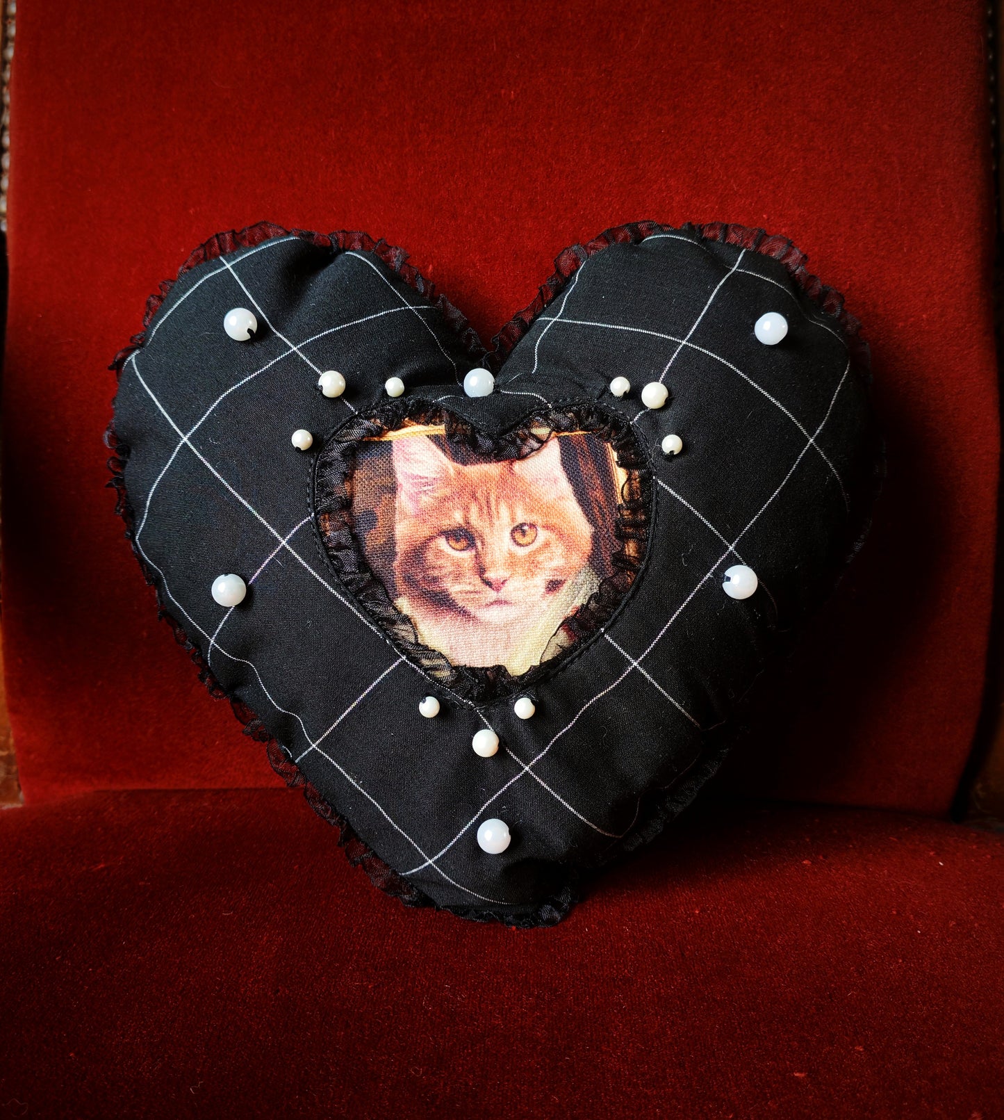 Coussin coeur (Rocket) "Purr Amor"