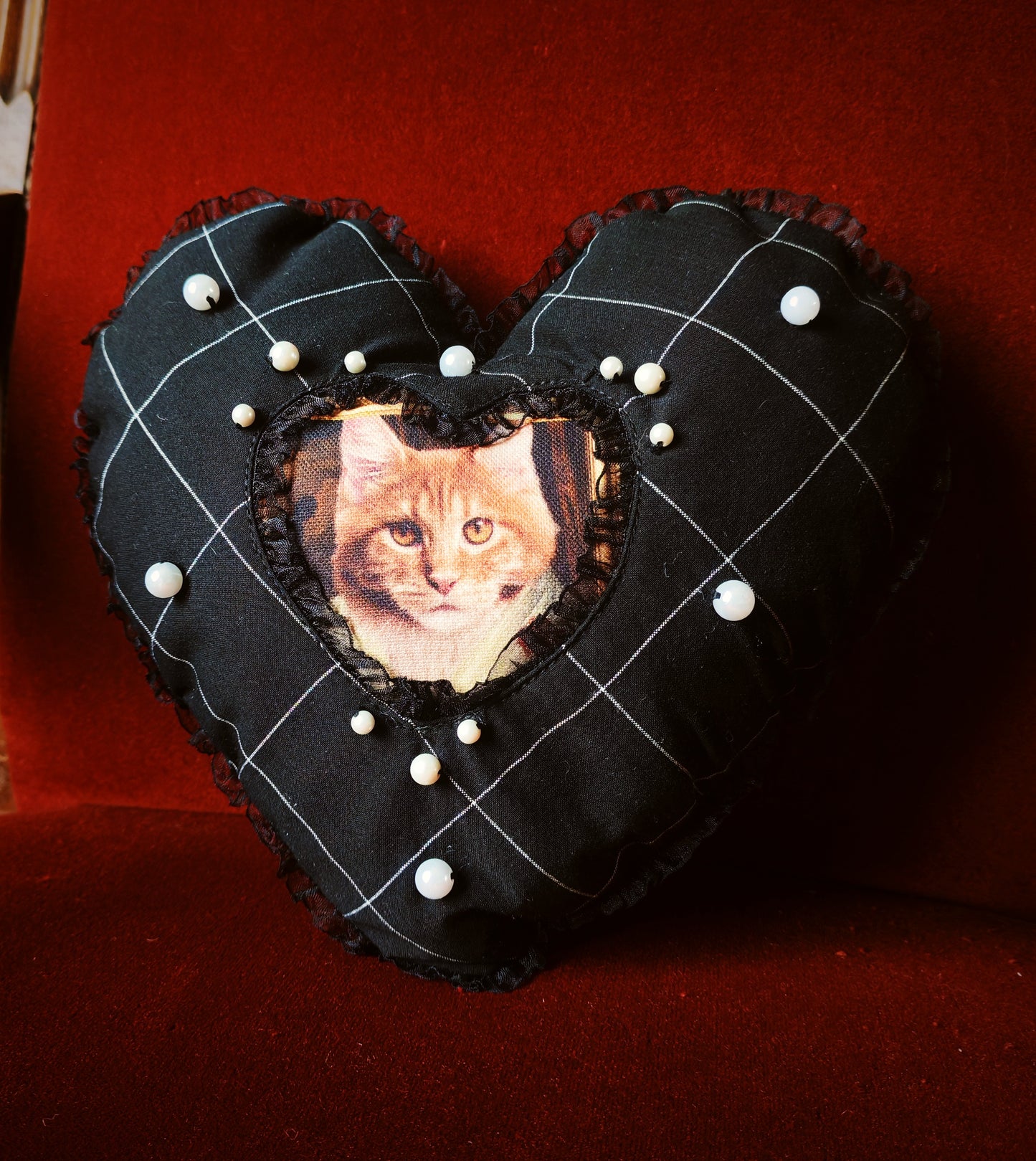 Coussin coeur (Rocket) "Purr Amor"