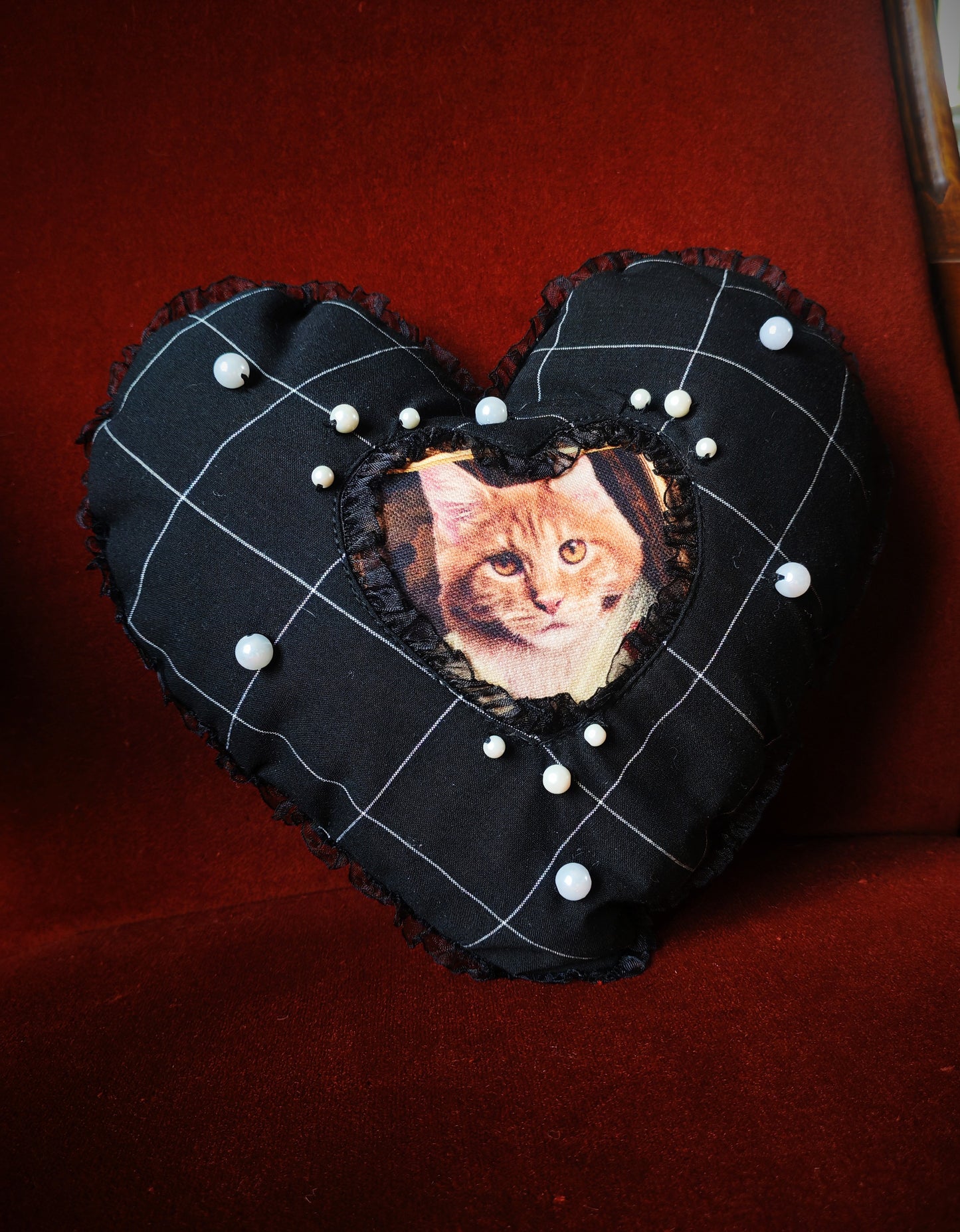 Coussin coeur (Rocket) "Purr Amor"