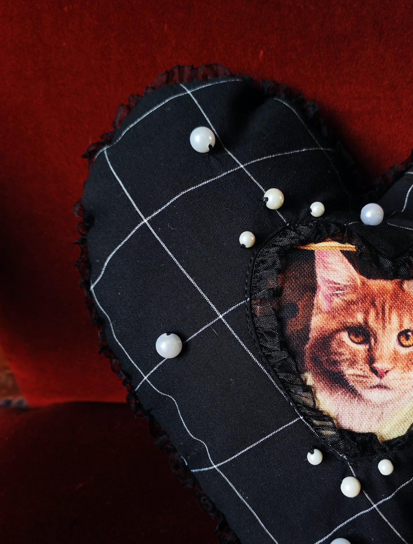 Coussin coeur (Rocket) "Purr Amor"