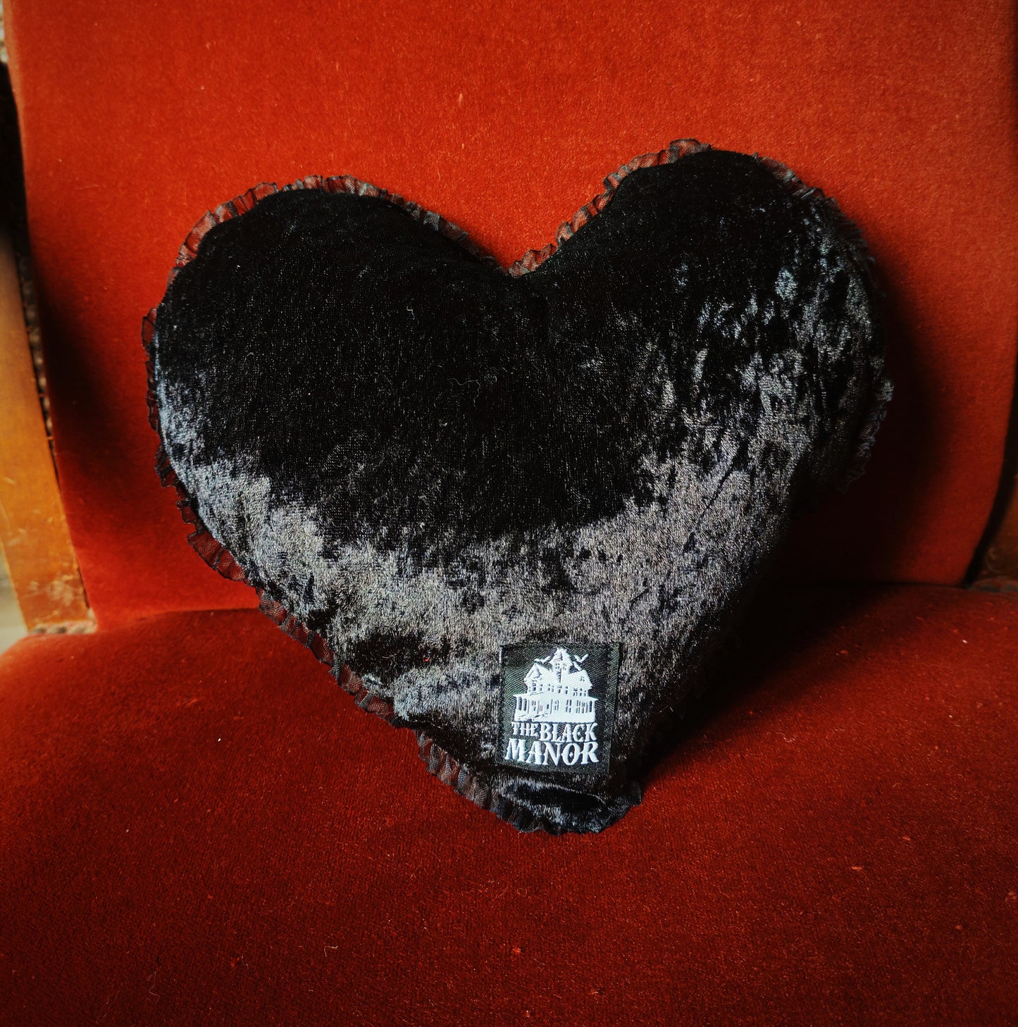 Coussin coeur (Corail) "Purr Amor"