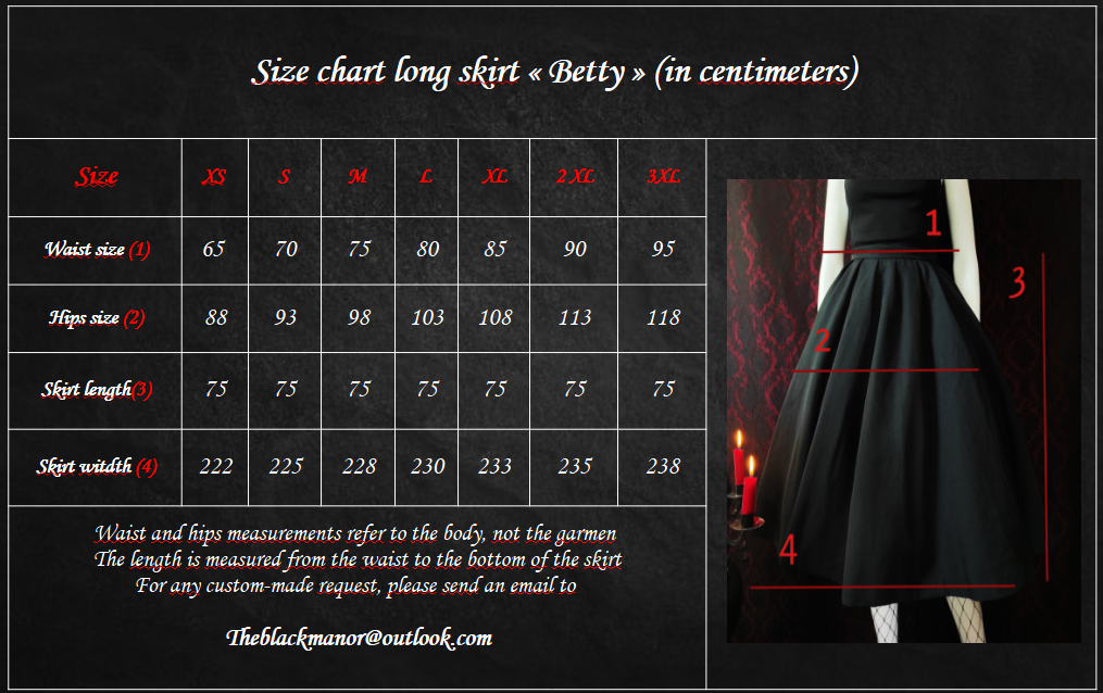 Jupe patineuse longue "Betty"