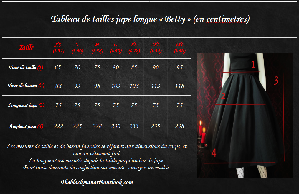 falda larga “betty”
