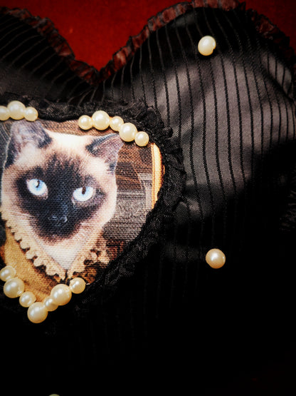 Coussin coeur (Mina) "Purr Amor"