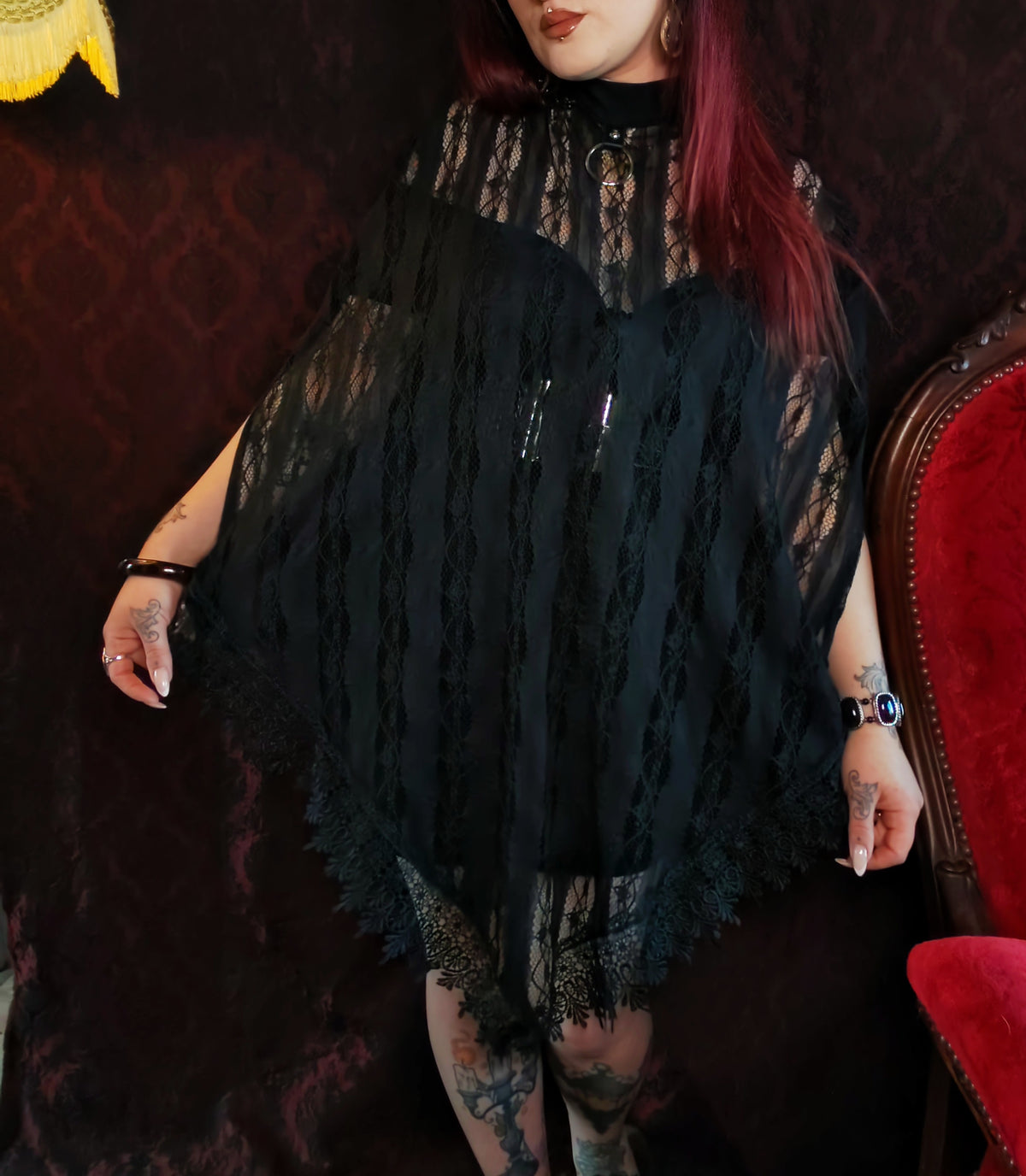"Carmilla" lace poncho