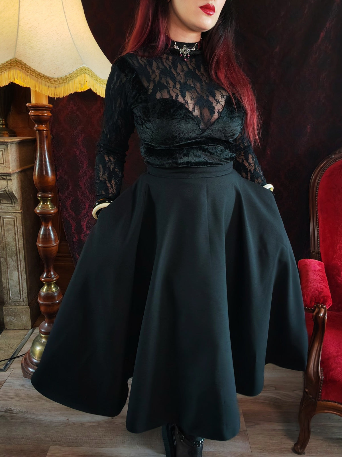 "Betty" long skater skirt
