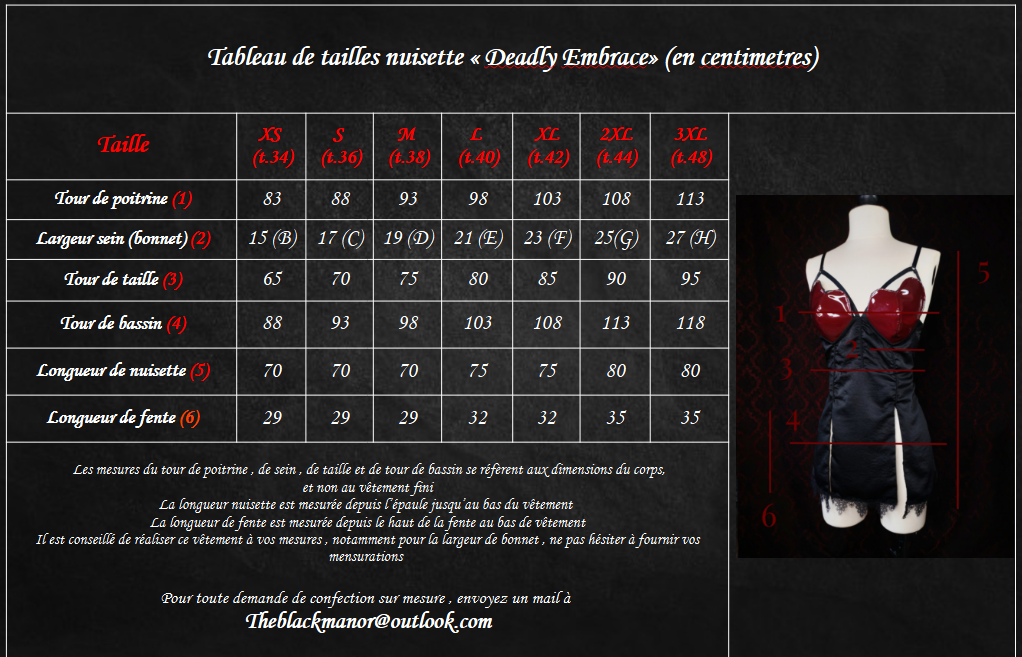 Nuisette "Deadly Embrace"