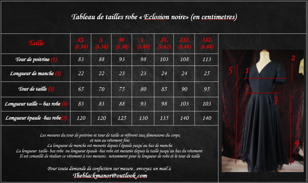 Robe "Eclosion noire" - Precommandes jusqu'au 21 juin